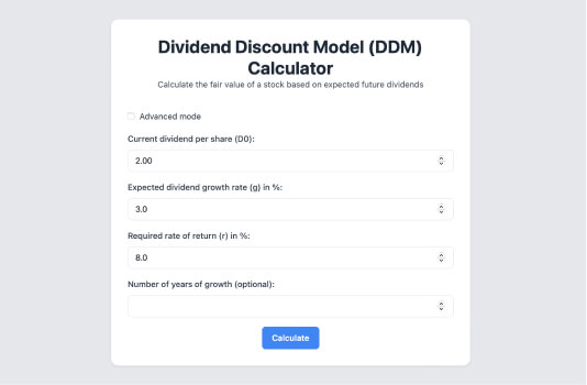 DDM Calculator